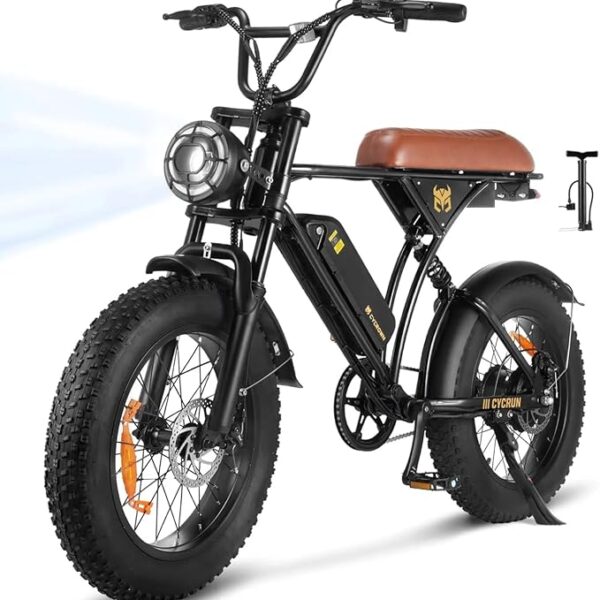 CYCROWN Electric Bike for Adults,Peak 1000W/1500W Motor,20/28MPH 55-150Mile ebikes for Adults with 10.4AH/13AH/26AH Battery,20" Fat Tire Electric Dirt Bike Commuting Off Road Ebike, UL2849