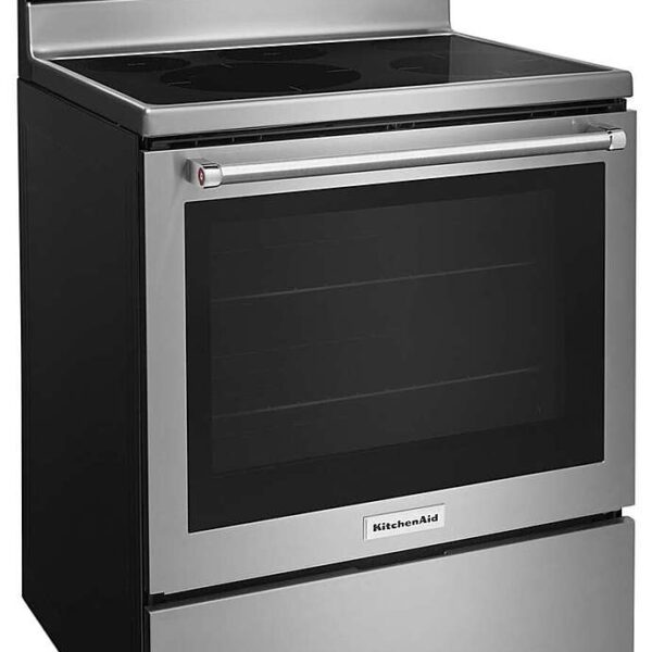 KitchenAid – 6.4 Cu. Ft. Self-Cleaning Freestanding Electric Convection Range – Stainless Steel