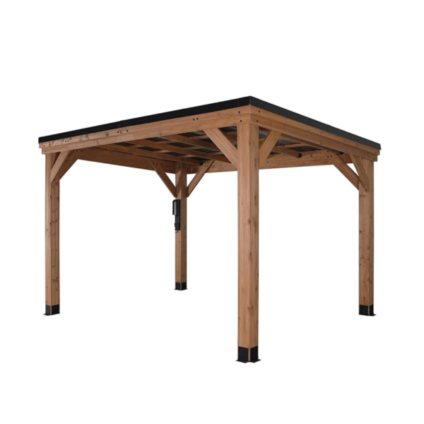Backyard Discovery 12' x 9.5' Arcadia Slope Roof Cedar Gazebo with PowerPort