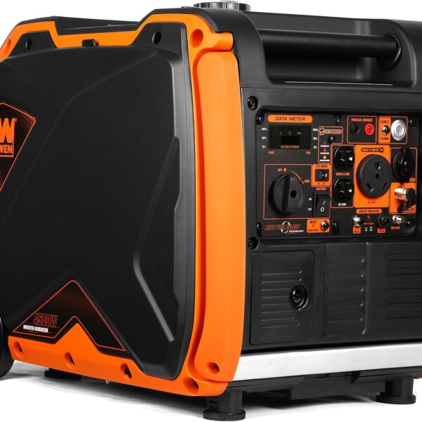 WEN Quiet 6800-Watt Dual Fuel RV-Ready Electric Start Portable Inverter Generator with Fuel Shut Off and CO Watchdog for Electric Vehicle Backup (DF680iX)