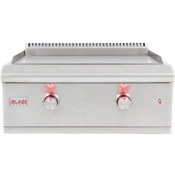 Blaze Grills LTE 30-Inch Built-In Natural Gas Commercial Style Flat Top Griddle with Lights
