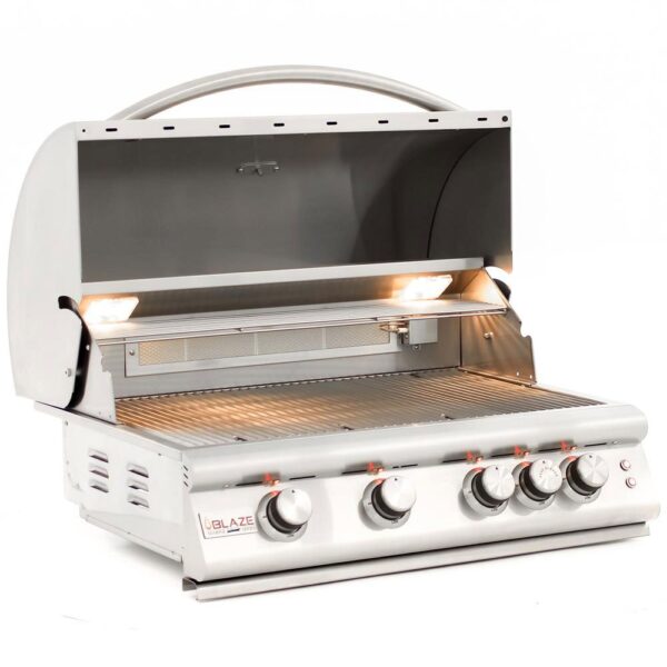 Blaze Grills LTE Marine Grade 32-Inch 4-Burner Built-In Propane Gas Grill with Rear Infrared Burner & Grill Lights