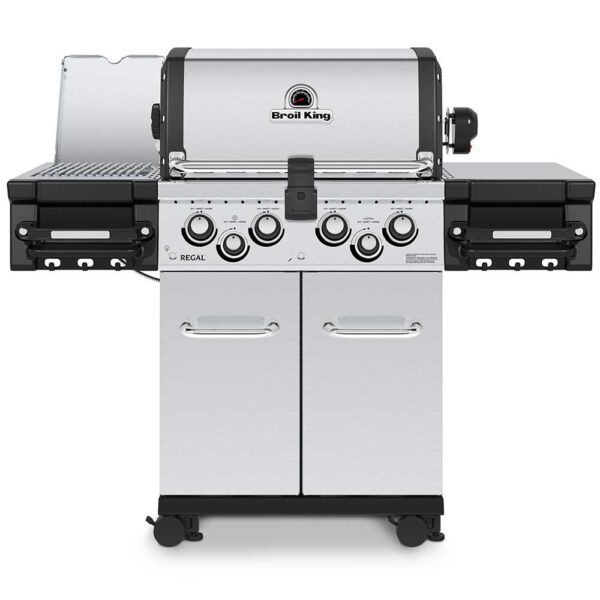 Broil King Regal S490 Pro IR 4-Burner Freestanding Natural Gas Grill with Rear Burner and Infrared Side Burner