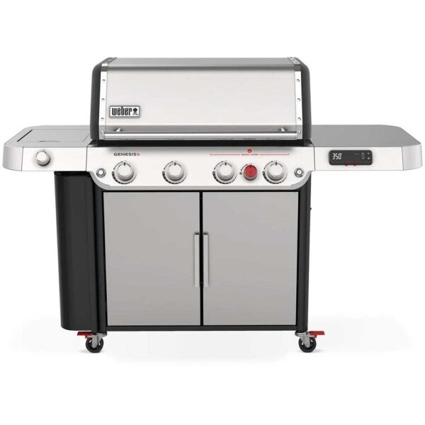 Weber Grills Genesis SPX-435 Natural Gas Smart Grill with Sear Burner & Side Burner – Stainless Steel